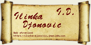 Ilinka Đonović vizit kartica